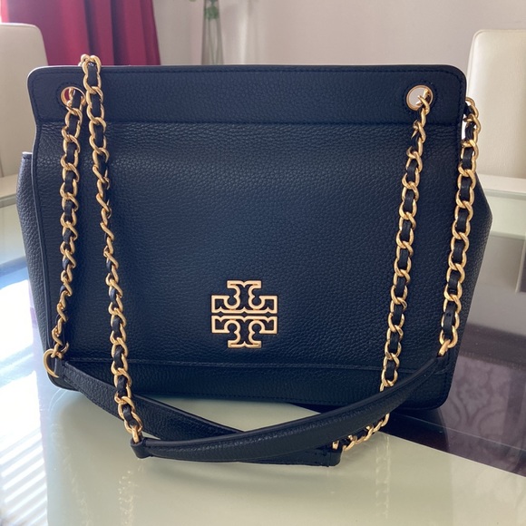 Tory Burch authentic britten Flap Shoulder Bag. used one time . No flaws - Picture 2 of 6